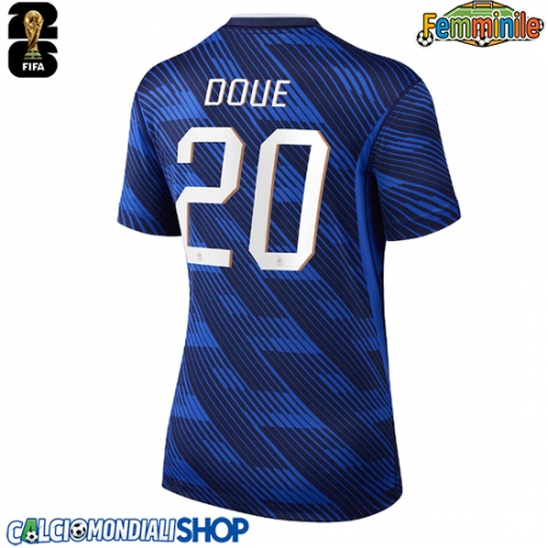 Maglie da calcio Francia Desire Doue #20 Prima Maglia Femminile Mondiali 2026  Manica Corta